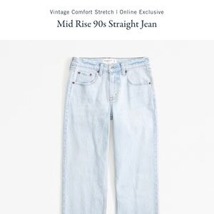 Abercrombie Mid Rise 90s Straight Jeans